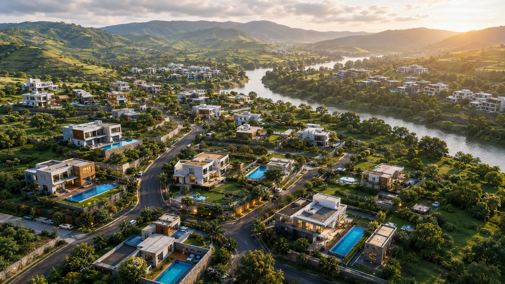 Pool City villa community
