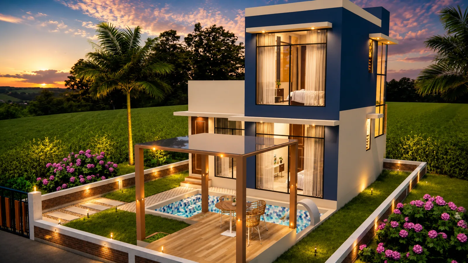 Kasara pool villas, Sahyadri foothills — one of two Pool City communities with assured rental income